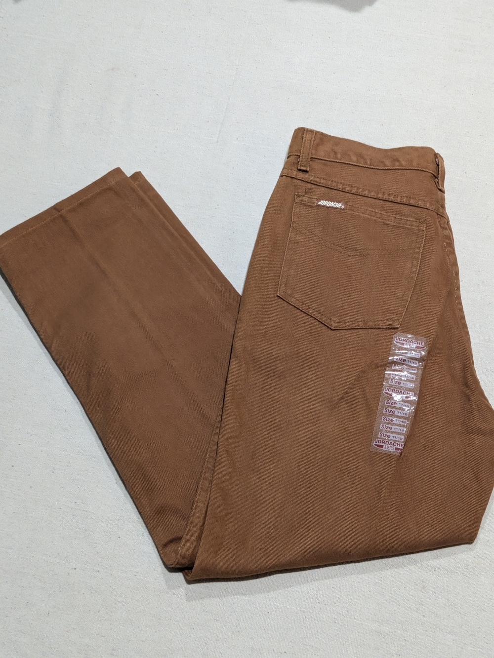 Vintage 1990s Women's Jordache Basics High Rise Brown Deadstock Jeans - Picture 3 of 12